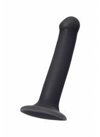 Черный фаллос на присоске Silicone Bendable Dildo M - 18 см. - Strap-on-me - купить с доставкой в Тольятти