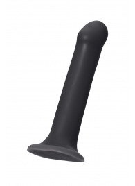 Черный фаллос на присоске Silicone Bendable Dildo L - 19 см. - Strap-on-me - купить с доставкой в Тольятти