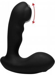 Черный стимулятор простаты Alpha-Pro 7X P-Milker Silicone Prostate Stimulator with Milking Bead - XR Brands - в Тольятти купить с доставкой