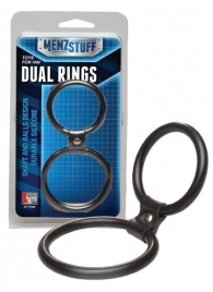 Чёрное двойное эрекционное кольцо Dual Rings Black - Dream Toys - в Тольятти купить с доставкой