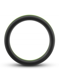 Черно-зеленое эрекционное кольцо Silicone Go Pro Cock Ring - Blush Novelties - в Тольятти купить с доставкой