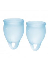 Набор голубых менструальных чаш Feel confident Menstrual Cup - Satisfyer - купить с доставкой в Тольятти
