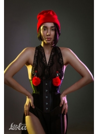 Зажимы на соски Angelic с красными меховыми шариками - Lola Games - купить с доставкой в Тольятти