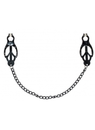 Зажимы на соски Darkside с цепочкой - Lola Games - купить с доставкой в Тольятти