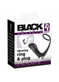 Черное эрекционное кольцо с анальной вибропробкой Vibrating Ring   Plug - Orion - в Тольятти купить с доставкой