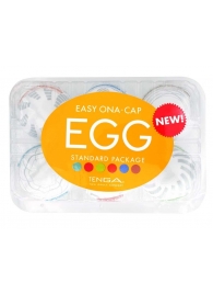 Набор из 6 мастурбаторов Tenga EGG Easy Beat с различным рельефом - Tenga - в Тольятти купить с доставкой