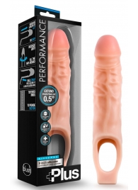 Телесный реалистичный фаллоудлинитель 9 Inch Silicone Cock Sheath Penis Extender - 22,86 см. - Blush Novelties - в Тольятти купить с доставкой