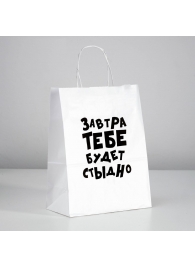 Подарочный пакет  Завтра тебе будет стыдно  - 30 х 24 см. - UPAK LAND - купить с доставкой в Тольятти