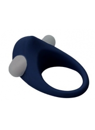 Гладкое синее эрекционное виброкольцо STIMU RING - Dream Toys - в Тольятти купить с доставкой