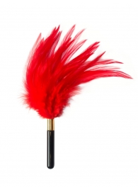 Красный перьевой тиклер Plume - 23 см. - Lola Lingerie - купить с доставкой в Тольятти