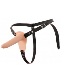 Телесный поясной страпон с вибрацией Vibrating Strap-On - 15,7 см. - Orion - купить с доставкой в Тольятти