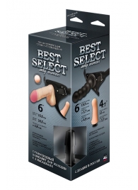 Черный пояс для женщин BEST SELECT с 3 насадками - LOVETOY (А-Полимер) - купить с доставкой в Тольятти