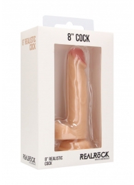 Телесный фаллоимитатор Realistic Cock 8  With Scrotum - 20 см. - Shots Media BV