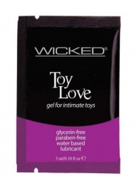 Лубрикант на водной основе для использования с игрушками WICKED Toy Love - 3 мл. - Wicked - купить с доставкой в Тольятти