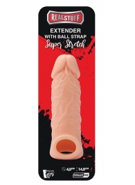 Телесная насадка EXTENDER WITH BALL STRAP 5.5 - 14 см. - Dream Toys - в Тольятти купить с доставкой