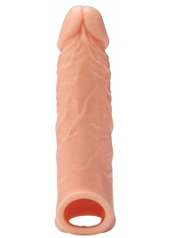 Телесная насадка EXTENDER WITH BALL STRAP 6.5 - 17 см. - Dream Toys - в Тольятти купить с доставкой