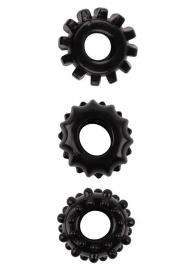 Набор из 3 черных эрекционных колец SET OF 3 COCKRINGS - Dream Toys - в Тольятти купить с доставкой