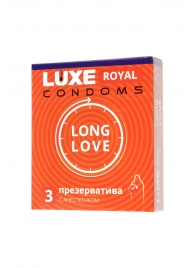 Презервативы с продлевающим эффектом LUXE Royal Long Love - 3 шт. - Luxe - купить с доставкой в Тольятти