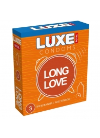 Презервативы с продлевающим эффектом LUXE Royal Long Love - 3 шт. - Luxe - купить с доставкой в Тольятти