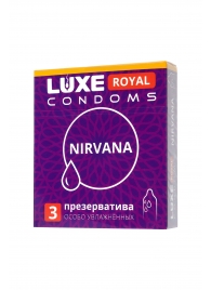 Презервативы с увеличенным количеством смазки LUXE Royal Nirvana - 3 шт. - Luxe - купить с доставкой в Тольятти