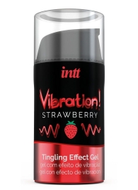 Жидкий интимный гель с эффектом вибрации Vibration! Strawberry - 15 мл. - INTT - купить с доставкой в Тольятти