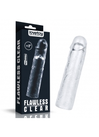 Прозрачная насадка-удлинитель Flawless Clear Penis Sleeve Add 2 - 19 см. - Lovetoy - в Тольятти купить с доставкой