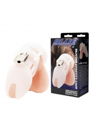 Белая клетка целомудрия Silicone Chastity Cage - BlueLine - купить с доставкой в Тольятти