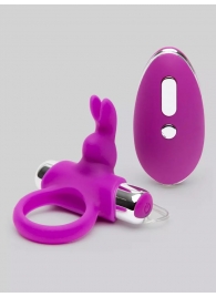 Лиловое виброкольцо с пультом ДУ Remote Control Cock Ring - Happy Rabbit - в Тольятти купить с доставкой