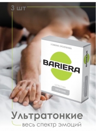 Ультратонкие презервативы Bariera Ultra Thin - 3 шт. - Bariera - купить с доставкой в Тольятти