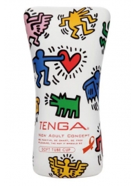 Мастурбатор-туба Keith Haring Soft Tube CUP - Tenga - в Тольятти купить с доставкой