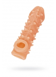 Телесная закрытая насадка с пупырышками Cock Sleeve Size S - 13,8 см. - KOKOS - в Тольятти купить с доставкой