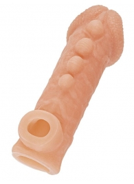 Телесная закрытая насадка с шишечками Cock Sleeve Size S - 13,8 см. - KOKOS - в Тольятти купить с доставкой