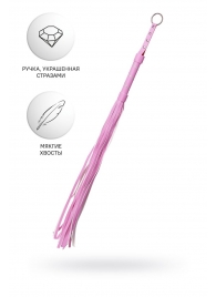 Розовый флоггер Anonymo - 64 см. - ToyFa - купить с доставкой в Тольятти