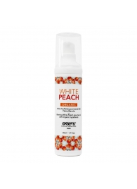 Разогревающее массажное масло Gourmet White Peach Organic с органическими ингредиентами - 50 мл. - Exsens - купить с доставкой в Тольятти