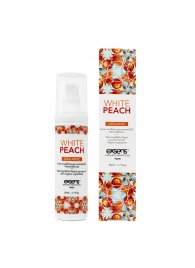 Разогревающее массажное масло Gourmet White Peach Organic с органическими ингредиентами - 50 мл. - Exsens - купить с доставкой в Тольятти