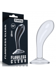 Прозрачный стимулятор простаты Flawless Clear Prostate Plug - 15 см. - Lovetoy - в Тольятти купить с доставкой