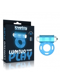 Голубое, светящееся в темноте эрекционное виброкольцо Lumino Play Vibrating Penis Ring - Lovetoy - в Тольятти купить с доставкой