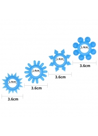 Набор из 4 голубых, светящихся в темноте эрекционных колец Lumino Play - Lovetoy - в Тольятти купить с доставкой