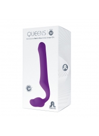 Лиловый безремневой страпон Queens M - Adrien Lastic - купить с доставкой в Тольятти
