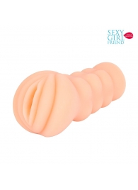 Телесный мастурбатор-вагина с комплектом эрекционных колец - Bior toys - в Тольятти купить с доставкой
