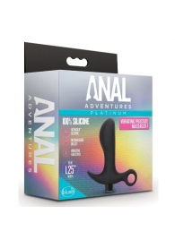 Черный анальный вибратор Silicone Vibrating Prostate Massager 01 - 10,8 см. - Blush Novelties - в Тольятти купить с доставкой