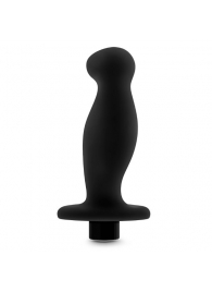 Черный анальный вибромассажёр Silicone Vibrating Prostate Massager 02 - 10,8 см. - Blush Novelties - в Тольятти купить с доставкой