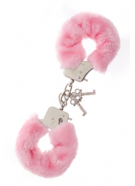 Металлические наручники с розовой меховой опушкой METAL HANDCUFF WITH PLUSH PINK - Dream Toys - купить с доставкой в Тольятти