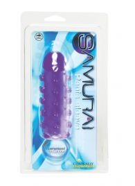 Закрытая фиолетовая насадка с пупырышками SAMURAI PENIS SLEEVE PURPLE - 14,5 см. - NMC - в Тольятти купить с доставкой