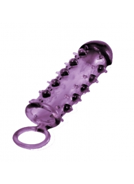 Закрытая фиолетовая насадка с пупырышками SAMURAI PENIS SLEEVE PURPLE - 14,5 см. - NMC - в Тольятти купить с доставкой