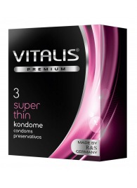 Ультратонкие презервативы VITALIS PREMIUM super thin - 3 шт. - Vitalis - купить с доставкой в Тольятти