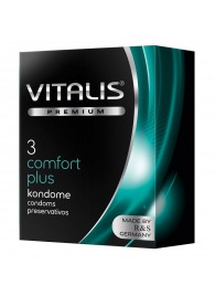 Контурные презервативы VITALIS PREMIUM comfort plus - 3 шт. - Vitalis - купить с доставкой в Тольятти
