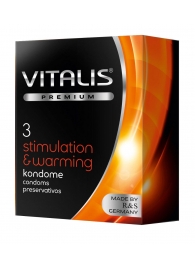 Презервативы VITALIS PREMIUM stimulation   warming с согревающим эффектом - 3 шт. - Vitalis - купить с доставкой в Тольятти