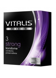 Презервативы с утолщенной стенкой VITALIS PREMIUM strong - 3 шт. - Vitalis - купить с доставкой в Тольятти