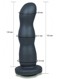 Черная анальная рельефная насадка-фаллоимитатор - 15 см. - LOVETOY (А-Полимер) - купить с доставкой в Тольятти